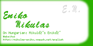 eniko mikulas business card